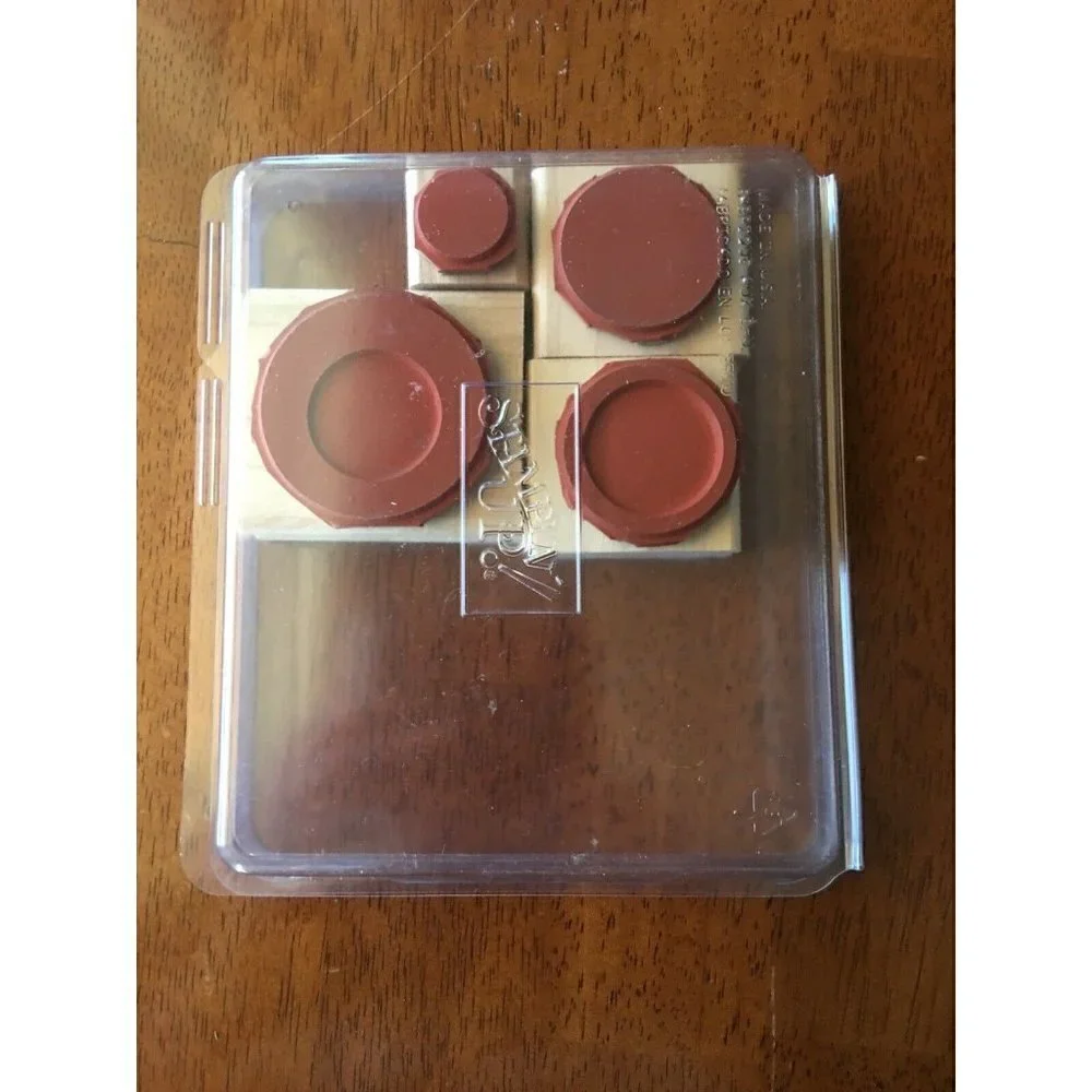 Stampin’ Up Rubber Stamps 2004 Set of 4 Simply Circles Retired Scrapbooking